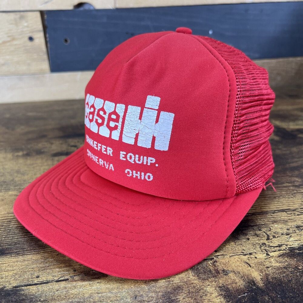 Case Unkefer Equip. Minerva Ohio Red Snap Back Hat Baseball Cap Designer Award